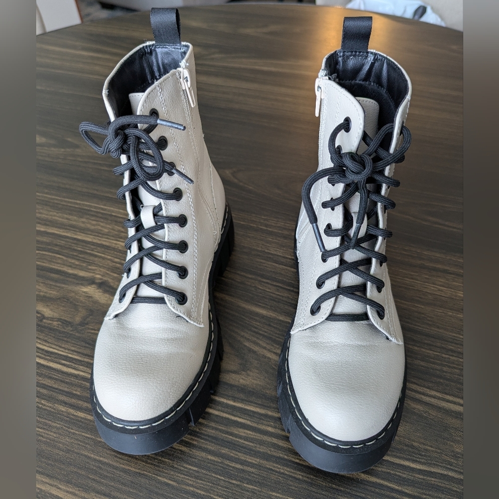 UNIONBAY Lace & Zip Up Combat Boots
